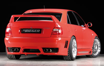 Audi A4 (B5) Rieger Seitenschweller  links, mit Schacht und 2 Ausschnitten, ABS, 
inkl. Alugitter, Gutachten, Montagezubehör