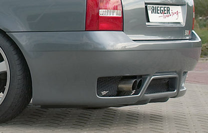 Audi A4 (B5) Rieger Heckschürze    ABS, 
inkl. Alugitter, Gutachten, Montagezubehör