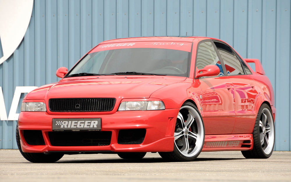 Audi A4 (B5) Rieger Spoilerstoßstange RS-Four-Look  ohne NSW-Halter ABS, 
inkl. Alugitter, Montagezubehör, ABE