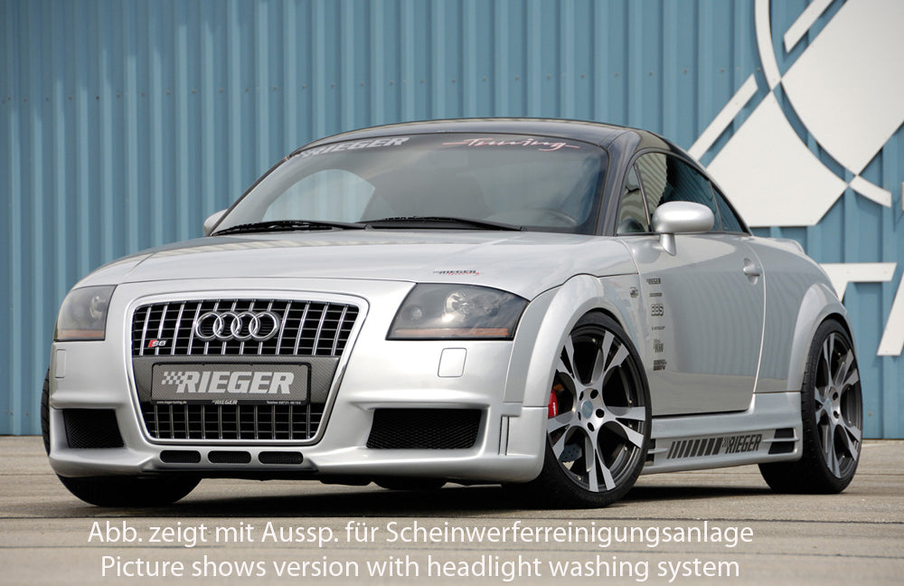 Audi TT (8N) Rieger Spoilerstoßstange R-Frame  Achtung: Grill muss separat bestellt werden! mit zusätzlichen Lüftungsschlitzen, ABS, 
inkl. Alugitter, Montagezubehör, ABE