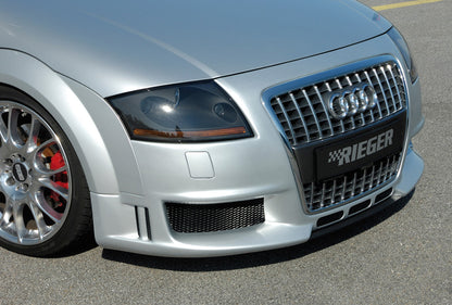 Audi TT (8N) Rieger Spoilerstoßstange R-Frame  Achtung: Grill muss separat bestellt werden! mit zusätzlichen Lüftungsschlitzen, ABS, für Fzg. mit Scheinwerferreinigungsanlage, 
inkl. Alugitter, Montagezubehör, ABE