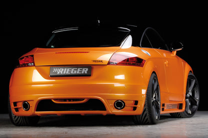 Audi TT (8J) Rieger Heckansatz    für Endrohr li. u. re., ABS, für Fzg. ohne S-Line Exterieur, 
inkl. Alugitter, Gutachten, Montagezubehör