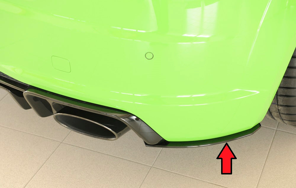 Audi TT RS (8J/8J1-FV/8S) Rieger Heckschürzenansatz seitlich rechts nur für orig. Heckschürze TT-RS rechts, für orig. Heckschürze, ABS, für Fzg. mit S-Line Exterieur, 
inkl. Montagezubehör, Gutachten