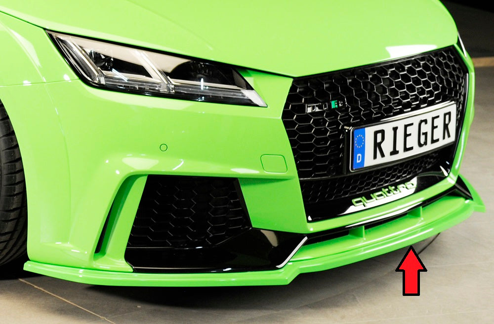 Audi TT RS (8J/8J1-FV/8S) Rieger Spoilerschwert für orig. TT-RS Frontschürze für orig. Frontschürze, ABS, 
inkl. Montagezubehör, ABE