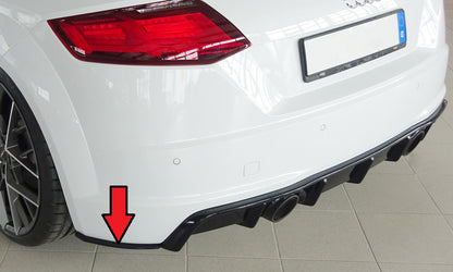 Audi TT (8J-FV/8S) Rieger Heckschürzenansatz seitlich links nur für orig. Heckschürze, inkl. TTS links, für orig. Heckschürze, ABS, für Fzg. mit S-Line Exterieur, 
inkl. Montagezubehör, Gutachten