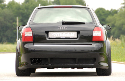 Audi A4 (8E) Typ B6 Rieger Heckschürzenansatz für Fzg. ohne Anhängekupplung ABS, 
inkl. Alugitter, Gutachten, Montagezubehör
