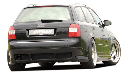 Audi A4 (8E) Typ B6 Rieger Heckschürzenansatz für Fzg. ohne Anhängekupplung ABS, 
inkl. Alugitter, Gutachten, Montagezubehör