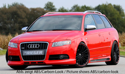 Audi A4 (8E) Typ B6 Rieger Seitenschweller  rechts, mit Schacht, mit Ausschnitt, ABS, für Fzg. mit S-Line Exterieur und ohne S-Line Exterieur, 
inkl. Alugitter, Gutachten, Montagezubehör