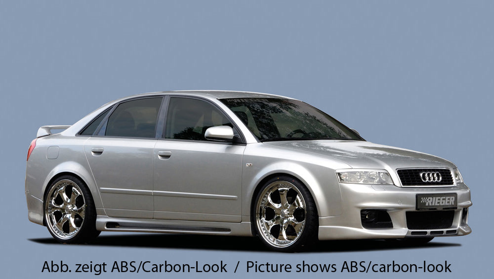 Audi A4 (8E) Typ B6 Rieger Seitenschweller  rechts, mit Schacht, mit Ausschnitt, ABS, für Fzg. mit S-Line Exterieur und ohne S-Line Exterieur, 
inkl. Alugitter, Gutachten, Montagezubehör