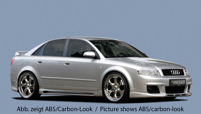 Audi A4 (8E) Typ B6 Rieger Seitenschweller  rechts, mit Schacht, mit Ausschnitt, ABS, für Fzg. mit S-Line Exterieur und ohne S-Line Exterieur, 
inkl. Alugitter, Gutachten, Montagezubehör