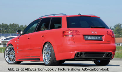 Audi A4 (8E) Typ B6 Rieger Seitenschweller  rechts, mit Schacht, mit Ausschnitt, ABS, für Fzg. mit S-Line Exterieur und ohne S-Line Exterieur, 
inkl. Alugitter, Gutachten, Montagezubehör