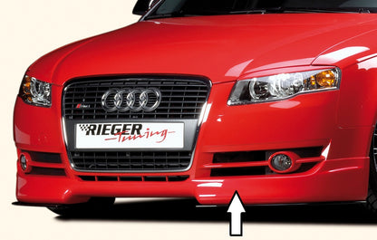 Audi A4 (8E) Typ B7 Rieger Spoilerlippe -> nur passend für 5 kleine Schächte unterm Grill! ABS, für Fzg. ohne S-Line Exterieur, 
inkl. Montagezubehör, ABE