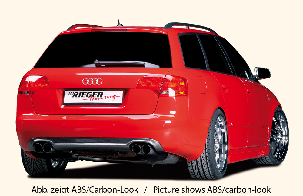 Audi A4 (8E) Typ B7 Rieger Heckeinsatz    ABS, für Fzg. mit S-Line Exterieur und ohne S-Line Exterieur, 
inkl. Gutachten, Montagezubehör