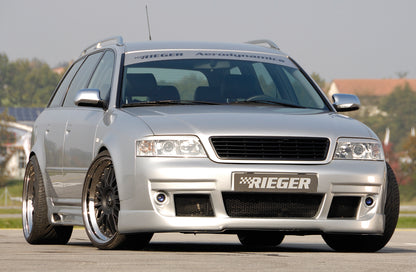 Audi A6 (4B) Rieger Spoilerstoßstange S6-Look  -> bis Bj. 2001, nicht für V8! ABS, 
inkl. Alugitter, Montagezubehör, ABE