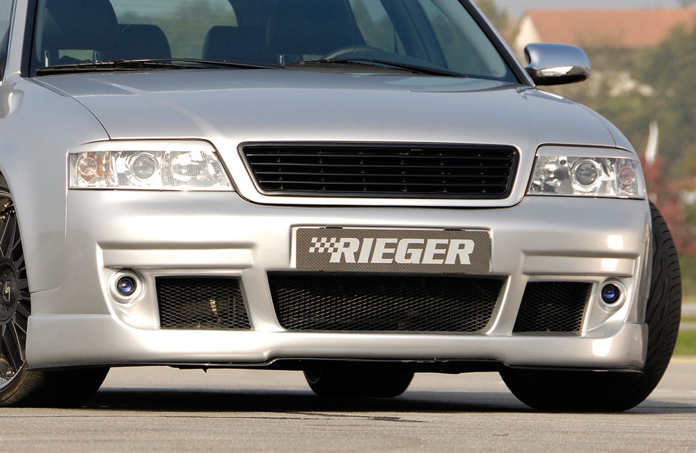 Audi A6 (4B) Rieger Spoilerstoßstange S6-Look  -> bis Bj. 2001, nicht für V8! ABS, 
inkl. Alugitter, Montagezubehör, ABE