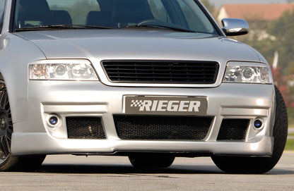 Audi A6 (4B) Rieger Spoilerstoßstange S6-Look  -> bis Bj. 2001, nicht für V8! ABS, 
inkl. Alugitter, Montagezubehör, ABE
