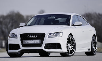 Audi A5 (B8/B81) Rieger Seitenschweller  rechts, mit Schacht, mit Ausschnitt, ABS, für Fzg. mit S-Line Exterieur und ohne S-Line Exterieur, 
inkl. Alugitter, Montagezubehör, Gutachten