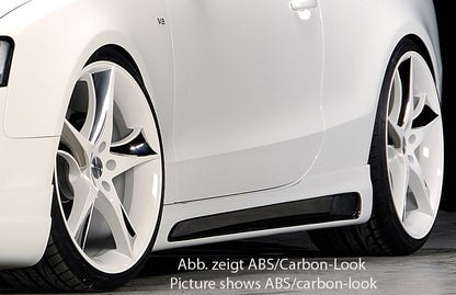 Audi A5 (B8/B81) Rieger Seitenschweller  rechts, mit Schacht, mit Ausschnitt, ABS, für Fzg. mit S-Line Exterieur und ohne S-Line Exterieur, 
inkl. Alugitter, Montagezubehör, Gutachten