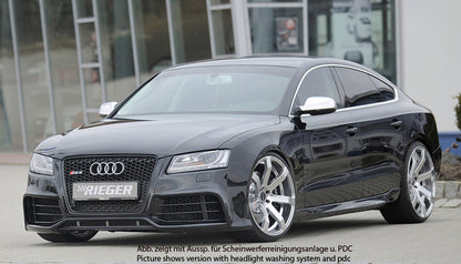 Audi A5 (B8/B81) Rieger Spoilerstoßstange  orig. Nebelscheinwerfer entfallen, ABS, für Fzg. mit Scheinwerferreinigungsanlage, S-Line Exterieur und ohne S-Line Exterieur, 
inkl. Montagezubehör, ABE