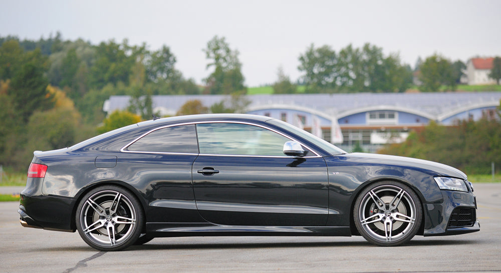 Audi A5 (B8/B81) Rieger Spoilerstoßstange  orig. Nebelscheinwerfer entfallen, ABS, für Fzg. mit Scheinwerferreinigungsanlage, Einparkhilfe (PDC), S-Line Exterieur und ohne S-Line Exterieur, 
inkl. Montagezubehör, ABE