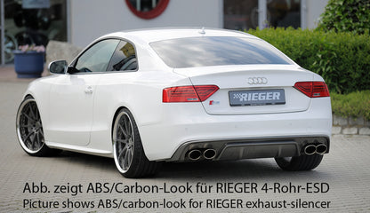 Audi A5 (B8/B81) Rieger Heckeinsatz  für orig. Endrohr li. u. re., ABS, für Fzg. mit S-Line Exterieur, 
inkl. Montagezubehör, Gutachten