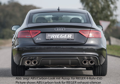 Audi A5 (B8/B81) Rieger Heckeinsatz  für orig. Endrohr li. u. re., ABS, für Fzg. mit S-Line Exterieur, 
inkl. Montagezubehör, Gutachten