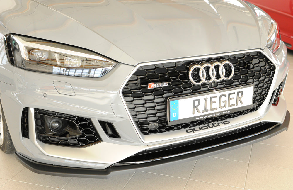 Audi RS5 (B9/F5) Rieger Spoilerschwert für orig. RS5-Frontschürze für orig. Frontschürze, ABS, 
inkl. Montagezubehör, ABE