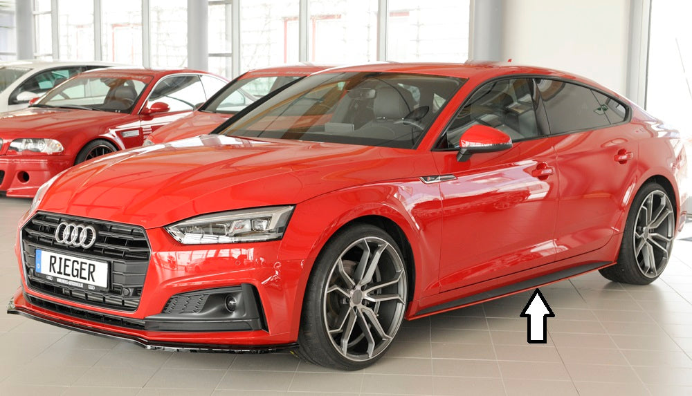 Audi A5 (B9/F5) Rieger Seitenschwelleransatz nur für S-Line-Schweller rechts, ABS, für Fzg. mit S-Line Exterieur, 
inkl. Montagezubehör, Gutachten