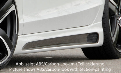 Audi A4 (B8/B81) Rieger Seitenschweller  rechts, mit Schacht, mit Ausschnitt, ABS, für Fzg. mit S-Line Exterieur und ohne S-Line Exterieur, 
inkl. Montagezubehör, Alugitter, Gutachten