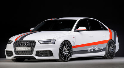 Audi A4 (B8/B81) Rieger Spoilerstoßstange nur in Verbindung mit RS4-Grill ABS, für Fzg. mit S-Line Exterieur und ohne S-Line Exterieur, 
inkl. Montagezubehör, Alugitter, ABE