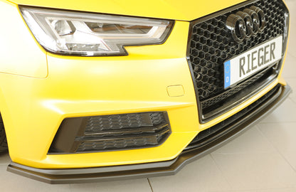 Audi A4 (B9/F4) Rieger Spoilerschwert für orig. Frontschürze, ABS, für Fzg. mit S-Line Exterieur, 
inkl. Montagezubehör, ABE