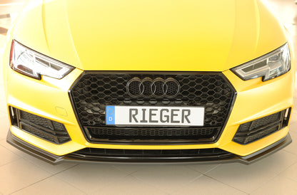 Audi A4 (B9/F4) Rieger Spoilerschwert für orig. Frontschürze, ABS, für Fzg. mit S-Line Exterieur, 
inkl. Montagezubehör, ABE