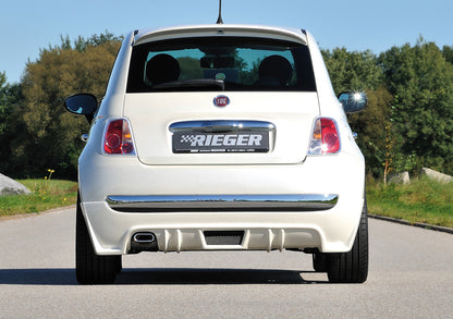 Fiat 500 (312) Rieger Heckschürzenansatz  für Endrohr li., ABS, 
inkl. Montagezubehör, Alugitter, Gutachten