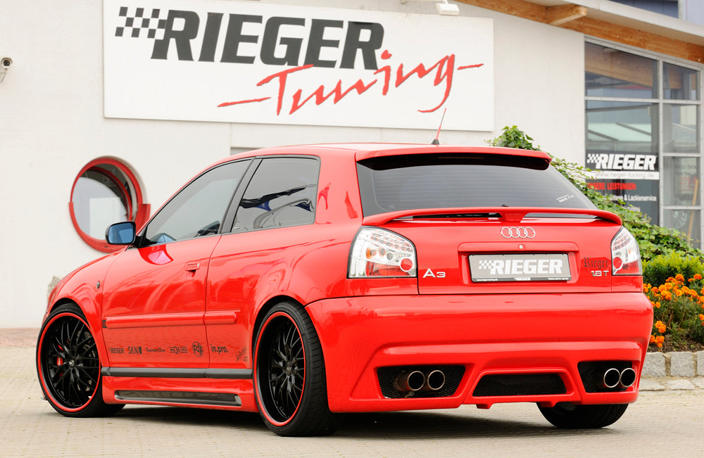 Audi A3 (8L) Rieger Dachkantenspoiler S3-Look nicht Modell 2000, Lieferung ohne Reiniger PUR, 
inkl. Montagezubehör, ABE