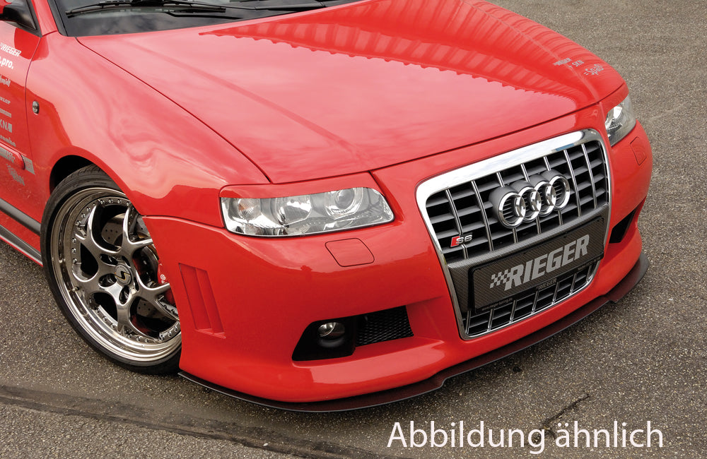 Audi A3 (8L) Rieger Spoilerstoßstange R-Frame  -> für original A6 Grill ABS, für Fzg. mit Scheinwerferreinigungsanlage, 
inkl. Alugitter, Montagezubehör, ABE