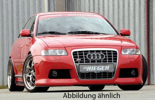 Audi A3 (8L) Rieger Spoilerstoßstange R-Frame  -> für original A6 Grill ABS, für Fzg. mit Scheinwerferreinigungsanlage, 
inkl. Alugitter, Montagezubehör, ABE