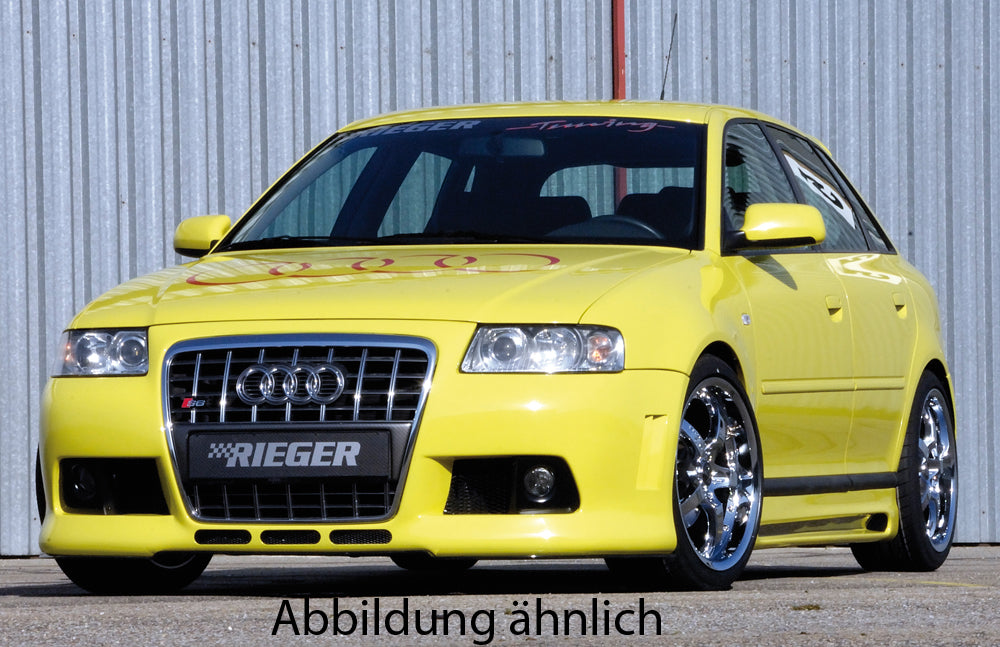 Audi A3 (8L) Rieger Spoilerstoßstange R-Frame  -> für original Audi-Grill mit Lüftungsschlitzen, ABS, 
inkl. Alugitter, Montagezubehör, ABE