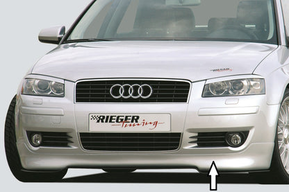 Audi A3 (8P) Rieger Spoilerlippe   (nicht für S-Line,  nicht für S3) ABS, für Fzg. ohne S-Line Exterieur, 
inkl. Montagezubehör, ABE