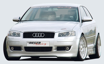 Audi A3 (8P) Rieger Spoilerschwert   gekantete Version, ABS, 
inkl. Montagezubehör, ABE