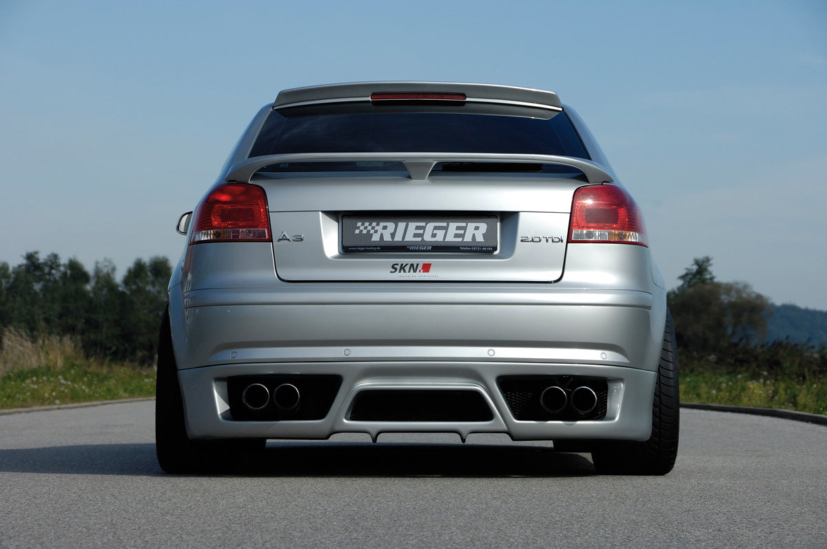 Audi A3 (8P) Rieger Heckflügel   -> nicht für Sportback PUR, 
inkl. Montagezubehör, ABE