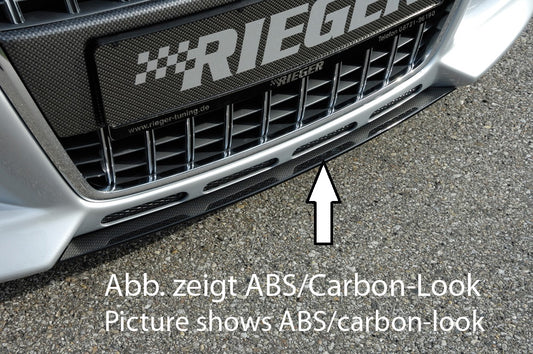 Audi A3 (8P) Rieger Spoilerschwert für Spoilerstoßstange 56743 / 56744 mittig, für Spoilerstoßstange, ABS, 
inkl. Montagezubehör, ABE