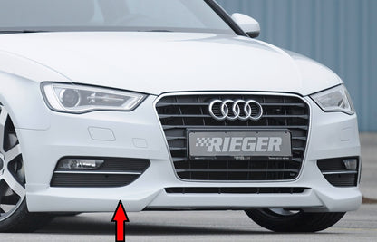 Audi A3 (8V) Rieger Spoilerlippe    ABS, für Fzg. ohne S-Line Exterieur, 
inkl. Montagezubehör, ABE