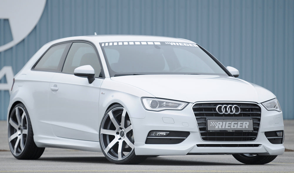 Audi A3 (8V) Rieger Spoilerlippe    ABS, für Fzg. ohne S-Line Exterieur, 
inkl. Montagezubehör, ABE