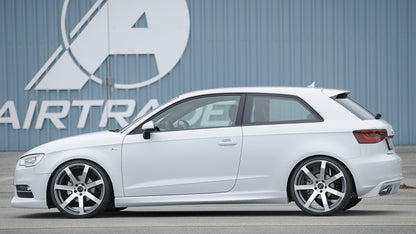 Audi A3 (8V) Rieger Heckeinsatz  für Doppelendrohr li., ABS, für Fzg. ohne S-Line Exterieur, 
inkl. Montagezubehör, Gutachten