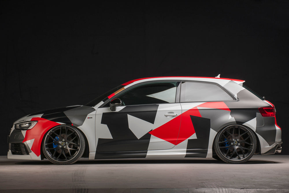 Audi A3 (8V) Rieger Spoilerstoßstange  ABS, für Fzg. mit Scheinwerferreinigungsanlage, S-Line Exterieur und ohne S-Line Exterieur, 
inkl. Alugitter, Montagezubehör, ABE