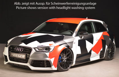 Audi A3 (8V) Rieger Spoilerstoßstange  ABS, für Fzg. mit S-Line Exterieur und ohne S-Line Exterieur, 
inkl. Alugitter, Montagezubehör, ABE