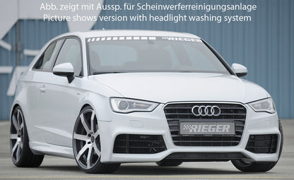 Audi A3 (8V) Rieger Spoilerstoßstange  ABS, für Fzg. mit S-Line Exterieur und ohne S-Line Exterieur, 
inkl. Alugitter, Montagezubehör, ABE