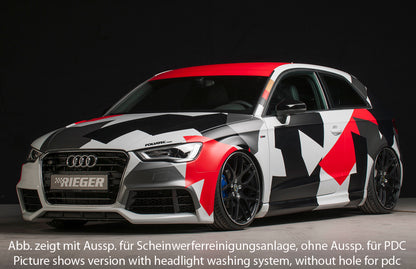 Audi A3 (8V) Rieger Spoilerstoßstange  ABS, für Fzg. mit Einparkhilfe (PDC), S-Line Exterieur und ohne S-Line Exterieur, 
inkl. Alugitter, Montagezubehör, ABE