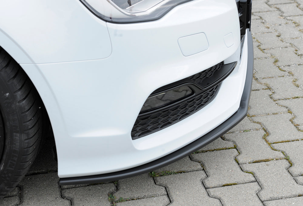 Audi A3 (8V) Rieger Spoilerschwert für orig. S-Line Frontschürze gekantete Version, für orig. Frontschürze, ABS, für Fzg. mit S-Line Exterieur, 
inkl. Montagezubehör, ABE