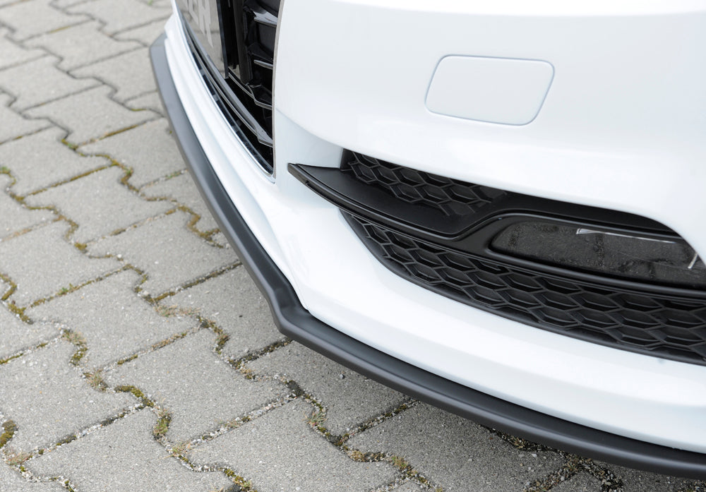 Audi A3 (8V) Rieger Spoilerschwert für orig. S-Line Frontschürze gekantete Version, für orig. Frontschürze, ABS, für Fzg. mit S-Line Exterieur, 
inkl. Montagezubehör, ABE
